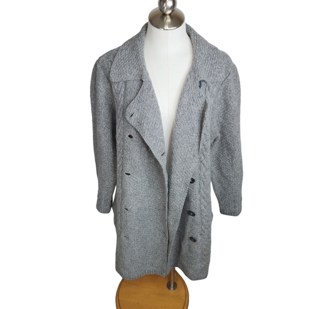 Pendleton Woolen Mills Womens Lambswool Blend Cardigan Sweater Gray Plus Size 2X - Picture 2 of 15